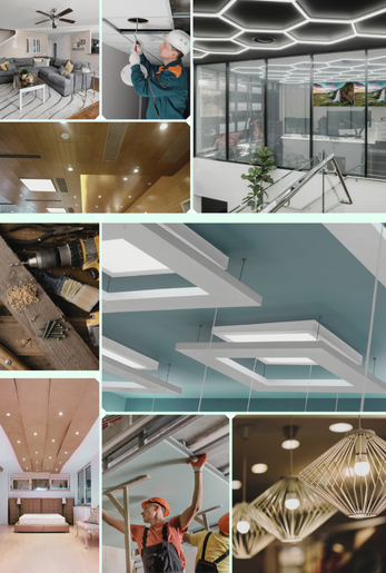 false ceiling & light partision